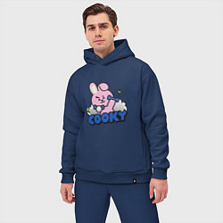 Мужской костюм оверсайз Cooky BT21 Jungkook, цвет: тёмно-синий — фото 2