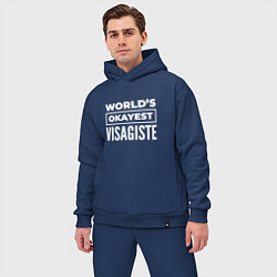 Мужской костюм оверсайз Worlds okayest visagiste, цвет: тёмно-синий — фото 2