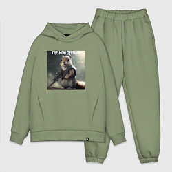 Мужской костюм оверсайз Боевая белка, цвет: авокадо