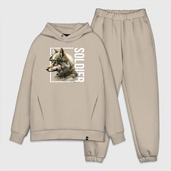 Мужской костюм оверсайз Wolf soldier