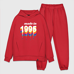 Мужской костюм оверсайз Made in 1995 liquid art, цвет: красный