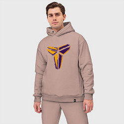 Мужской костюм оверсайз Kobe logo, цвет: пыльно-розовый — фото 2