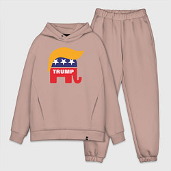 Мужской костюм оверсайз Trump elephant, цвет: пыльно-розовый
