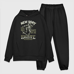 Мужской костюм оверсайз New York just enjoy skate or die share boarding, цвет: черный