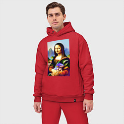 Мужской костюм оверсайз Mona Lisa with baby dragon, цвет: красный — фото 2