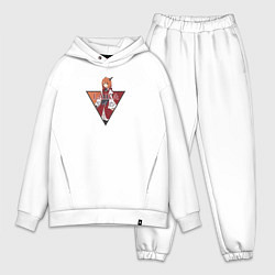 Мужской костюм оверсайз Красный дракон Лайка - Убивая слизней, цвет: белый