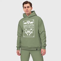 Мужской костюм оверсайз Константин made in Russia, цвет: авокадо — фото 2