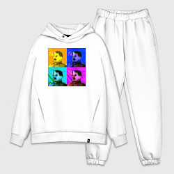Мужской костюм оверсайз Color Stalin, цвет: белый