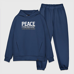 Мужской костюм оверсайз Peace, friendship, chewing gum
