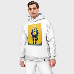 Мужской костюм оверсайз Homer Simpson - cyberpunk, цвет: белый — фото 2