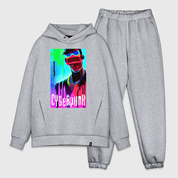 Мужской костюм оверсайз Cyberpunk - sketch, цвет: меланж