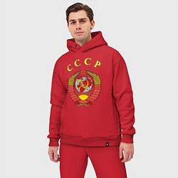 Мужской костюм оверсайз CCCР Пролетарии, цвет: красный — фото 2