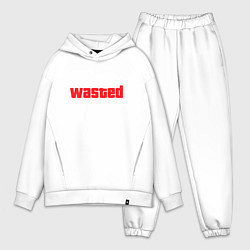 Мужской костюм оверсайз Wasted - красная, цвет: белый