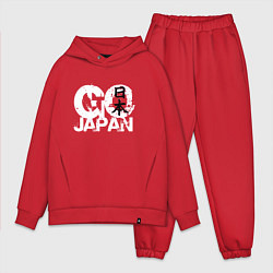 Мужской костюм оверсайз Go Japan - motto, цвет: красный