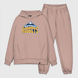 Мужской костюм оверсайз Denver Nuggets, цвет: пыльно-розовый