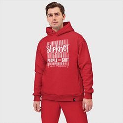 Мужской костюм оверсайз Slipknot bar code, цвет: красный — фото 2