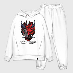 Мужской костюм оверсайз Samurai logo, цвет: белый