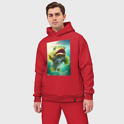 Мужской костюм оверсайз Большой карп, цвет: красный — фото 2