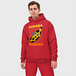 Мужской костюм оверсайз Позитивный банан, цвет: красный — фото 2