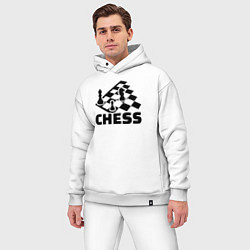 Мужской костюм оверсайз Chess game, цвет: белый — фото 2