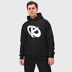 Мужской костюм оверсайз Karmine Corp, цвет: черный — фото 2