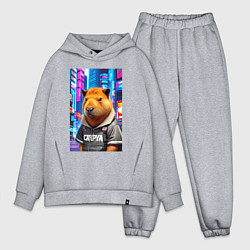 Мужской костюм оверсайз Cool capybara - urban style - neural network