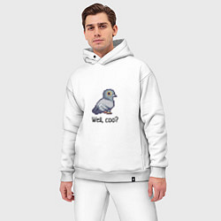 Мужской костюм оверсайз The confused pigeon, цвет: белый — фото 2