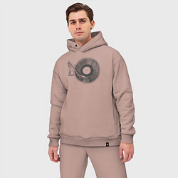 Мужской костюм оверсайз Vinyl style, цвет: пыльно-розовый — фото 2