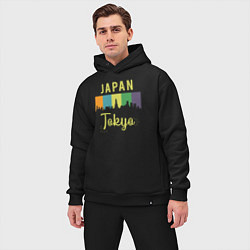 Мужской костюм оверсайз Токио Япония, цвет: черный — фото 2