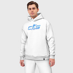 Мужской костюм оверсайз CS2 blue logo, цвет: белый — фото 2