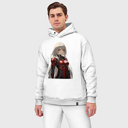 Мужской костюм оверсайз Аниме робо-девушка, цвет: белый — фото 2