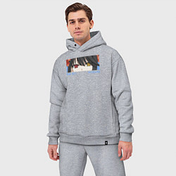 Мужской костюм оверсайз Глаза Куруми, цвет: меланж — фото 2