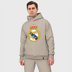 Мужской костюм оверсайз Real madrid fc sport, цвет: миндальный — фото 2