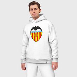 Мужской костюм оверсайз Valencia fc sport, цвет: белый — фото 2