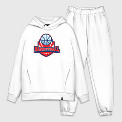 Мужской костюм оверсайз Basketball game, цвет: белый