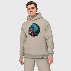 Мужской костюм оверсайз Mandrill monkey, цвет: миндальный — фото 2