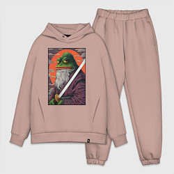 Мужской костюм оверсайз Pepe samurai, цвет: пыльно-розовый