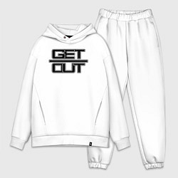 Мужской костюм оверсайз Get out black, цвет: белый
