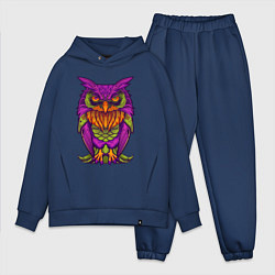 Мужской костюм оверсайз Purple owl, цвет: тёмно-синий