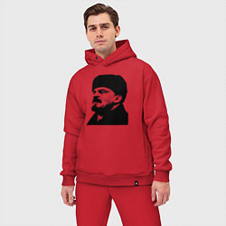 Мужской костюм оверсайз Ленин в шапке, цвет: красный — фото 2