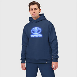 Мужской костюм оверсайз Toyota neon, цвет: тёмно-синий — фото 2
