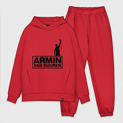 Мужской костюм оверсайз Armin van buuren цвета красный — фото 1