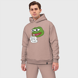 Мужской костюм оверсайз Pepe feels good man, цвет: пыльно-розовый — фото 2