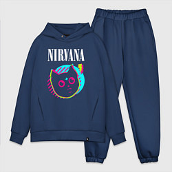Мужской костюм оверсайз Nirvana rock star cat
