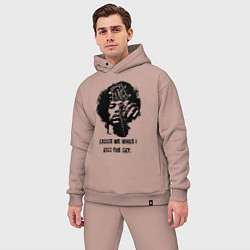 Мужской костюм оверсайз James Marshall Hendrix, цвет: пыльно-розовый — фото 2