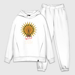 Мужской костюм оверсайз Once more round the Sun, цвет: белый