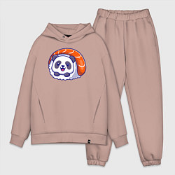 Мужской костюм оверсайз Roll panda, цвет: пыльно-розовый