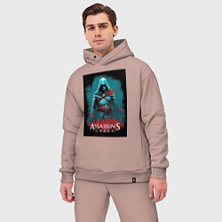 Мужской костюм оверсайз Assassins creed тайные секреты, цвет: пыльно-розовый — фото 2