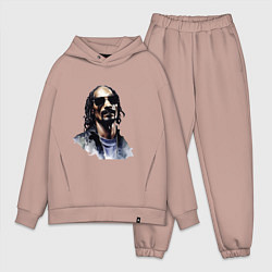 Мужской костюм оверсайз Snoop dog, цвет: пыльно-розовый