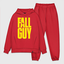 Мужской костюм оверсайз The fall guy logo, цвет: красный